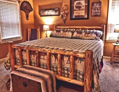 Rustic Log Bed! MOST SOLD On Ebay!   #1 Seller!  MOST SOLD!! • $639