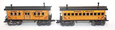 Marx O Tinplate St Paul & Pacific Old Time Baggage & Coach Cars 1959 • $40