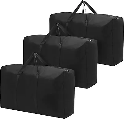 Home Extra Large Storage Bag Waterproof For Outdoor Camping Tent Cushion Black • £6.69
