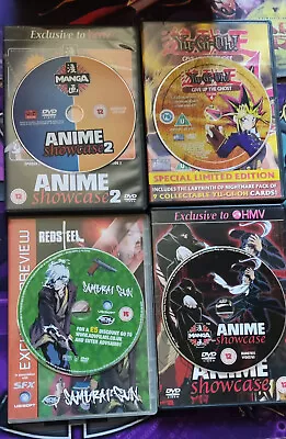 Anime DVD Bundle - Promotional - Anime Showcase 1+2/YuGiOh! Vol 4/Samurai Gun • £7