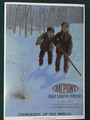 Dupont Black Powders Advertising Poster Two Frightened Boys On First Hunt • $7.50