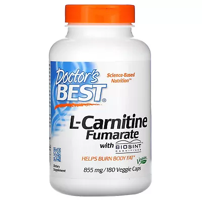 Doctor S Best Best L-Carnitine Fumarate 855 Mg 180 Veggie Caps Gluten-Free • $41.22