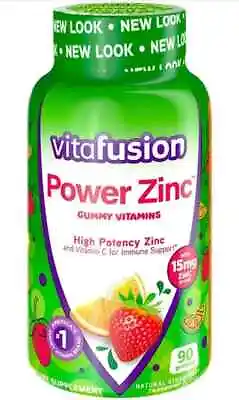 VitaFusion Power Zinc Gummy Vitamins - Strawberry Tangerine (90) Gummies • $12