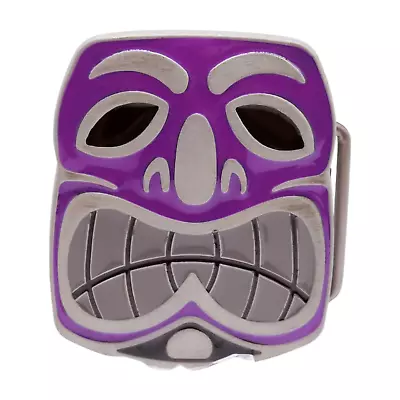 Men Women Silver Metal Belt Buckle Tiki Mask Statue Animation Cool Hawaiian God • $13.99