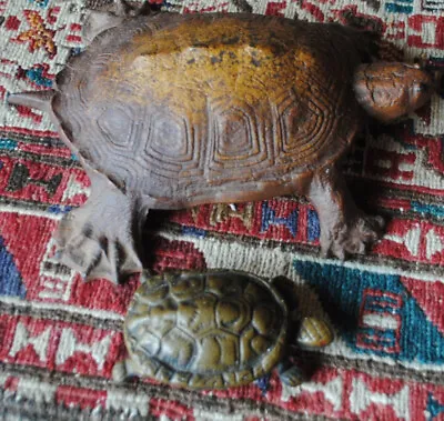 Vintage Wilton Cast Iron Turtles (2) Original Paint W/marers Marks Door Stop • $184