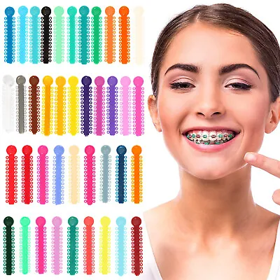 1040Pcs Dental Orthodontic Ligature Ties Braces Elastic Rubber Bands Mixed Color • $2.90