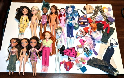 $45 • Buy Bratz Monster High MGA Doll Lot 11 Dolls Clothes Accessories As Is