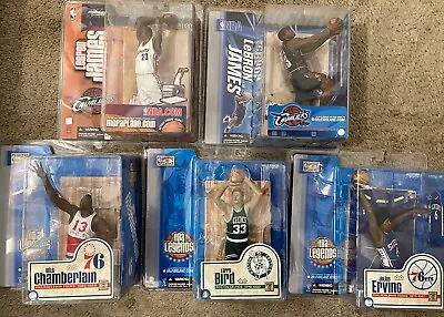 LOT OF 5 McFarlane Sports Picks NBA Legends Cavaliers LEBRON X2 BIRD NIB • $31