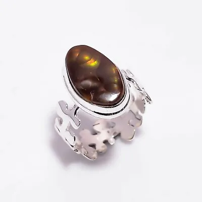 Mexican Fire Agate 925 Sterling Silver Ring Size US 7.25 Women Jewelry CR5562 • $30.67