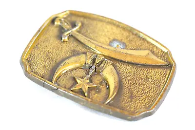 Vintage Masonic Freemasonry Shriners Sword Belt Buckle Marked 4034 • $18.90