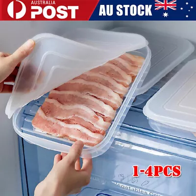 Plastic Bacon Keeper With Lids Airtight Deli Thinly Cut Meat Cheese Container • $13.59