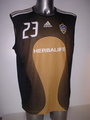 LA Galaxy David Beckham Adidas Vest Training Adult XL Shirt Jersey Soccer MLS • £64.99