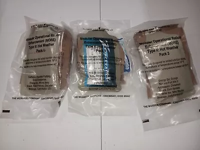 Lot Of 3 M.O.R.E. Modular Operational Ration Enhancement Energy Snack Packs • $29.99