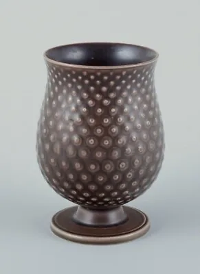 Aluminia Faience Vase. Modernist Design. Glaze In Shades Of Brown. • $170