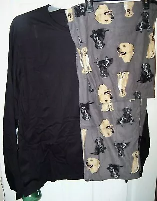 Labrador Dog Long Sleeve Top Pajama Pants Lounge PJ 2 Piece Set Mens Size XL NWT • $26.69