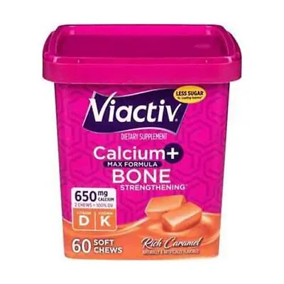 Viactiv Calcium Plus Vitamin D Soft Chews Caramel 60 Ea • $16.41