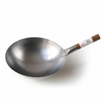 Hancock 12  (30cm) Round Based Carbon Steel Wok - Commercial Quality • £20.45