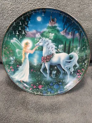 Vintage Collectors Plate Moonlit Dreams Enchanted Journey Fairy Unicorn Horse • $5
