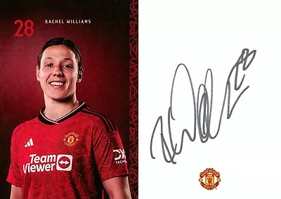 Rachel Williams Hand Signed Manchester United Womens Man Utd Club Card Autograph • £36.99