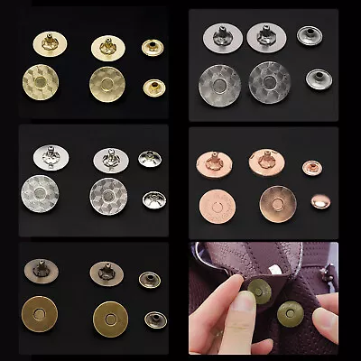 £3.69 • Buy 14/18mm Round Double Rivets Snap Fastener Metal Magnetic Button DIY Crafts Studs