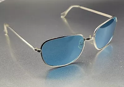 Vintage Mod Sunglasses Japan Silver Frame Glass Lenses 60's 70's Nice!  • $66.24