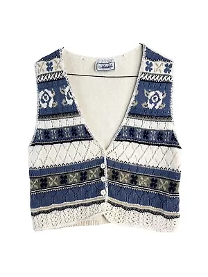 Vintage 90s Knit Sweater Vest Mondala Womens Small • $24.99