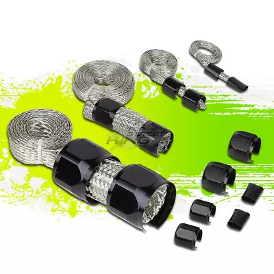 $28 • Buy Stainless Steel Braided Hose Cover/sleeve Engine/vacuum/heater/fuel Line Black