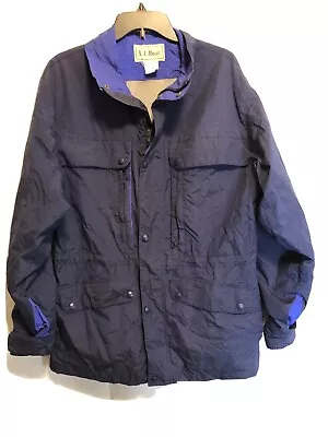 VTG LL Bean Parka Shell Only Men’s Navy Blue Size Medium • $39.99