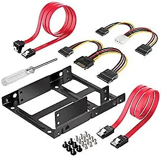 Inateck SSD Mounting Bracket 2.5 To 3.5 With SATA Cable And Power Splitter Cabl • £10.69