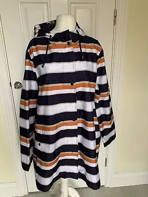 Bon Marche Women's Rain Mac Lightweight Coat Striped Size 22 • £16.50