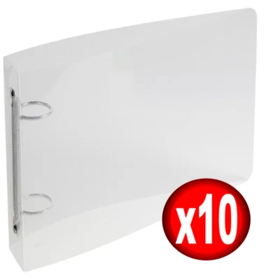 £19.99 • Buy Exacompta Ring Binder A5 Landscape 51091E PolyP  25mm 2 Ring Clear Pack 10 H4EC