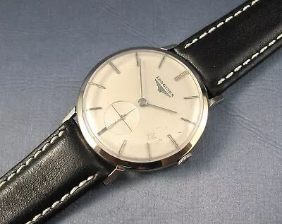 Vintage Longines 14k White Gold GF Slim Elegant Mens Watch 17J 1027 17J 23Z 1960 • $249