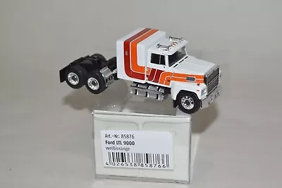 1:87 HO Brekina 85876 Ford LTL 9000 Tractor Truck WHITE/ORANGE/RED • $29