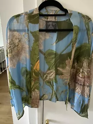 £39.99 • Buy One Hundred Stars Short Kimono Kew Botanical Range Passion Flowers Vgc