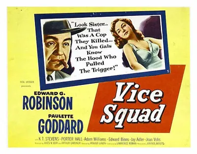 Vice Squad 1953 Dvd Edward G Robinson Copy Of A Public Domain Film Disc Only • £3.95