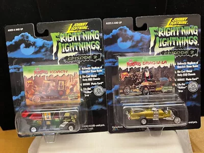 2 Johnny Lightning Frightning Lightnings The Munsters Drag-U-La And Koach Cars • $21.99