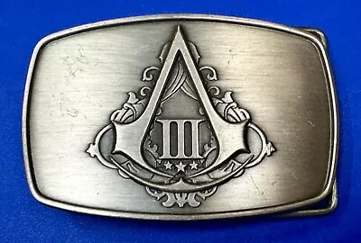 Assassins Creed III Video Game Emblem Advertisement Gamer Collector Belt Buckle • $9.94