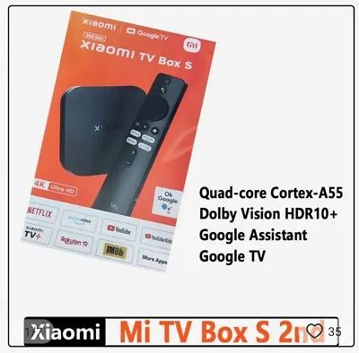 Xiaomi Mi Box S (2nd Gen) 4K ULTRA HD Android TV Box - Ok Google  • £98.21