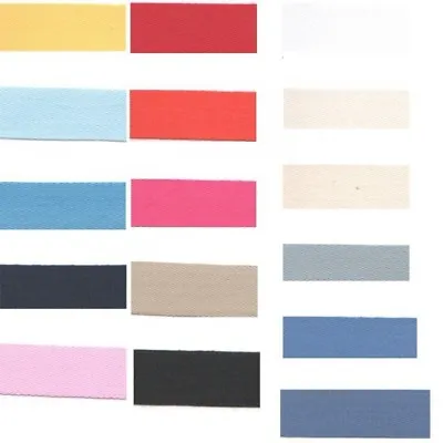 14mm Cotton Tape Premium Quality Twill In 24 Colours Bunting Aprons Ribbon • £2.25