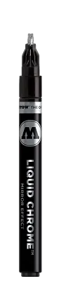 Molotow Liquid Chrome Pen - 3mm Calligraphy Metallic Pump Marker - Mirror Effect • £7.99