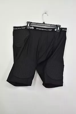 McDavid Mens Black Elastic Waist HexPad Athletic Shorts Foam Protection Size 3XL • £12.60