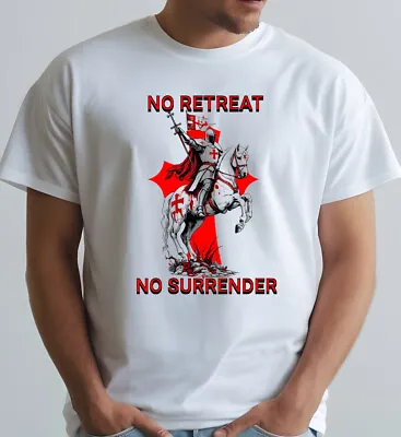 St Georges Day T-Shirt Gift Saint English Flag Party Celebration D1 No Retreat • £8.99