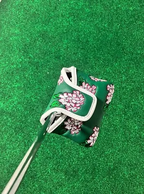 Augusta Azalea Green Mallet Putter Headcover Magnetic PU Leather • $49.99