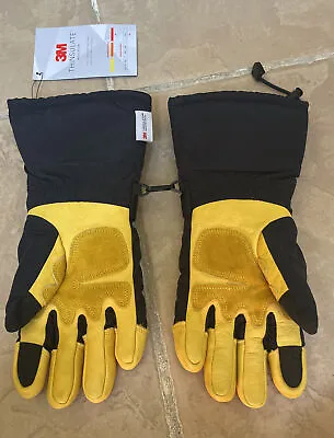 3M Thinsulate Insulation Ski Gloves Size Small 12  Black Yellow Brand New • $15.50