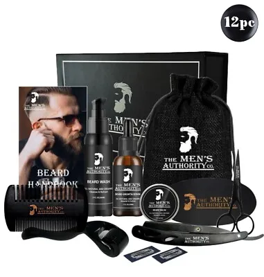 NEW Beard Grooming Set Beard Growth Kit For Men Derma Roller Oil Serum Wash Balm • $19.48