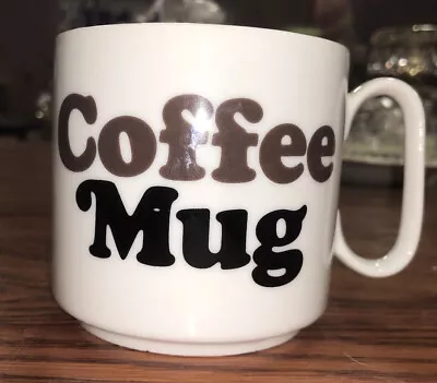 Vintage Coffee Mug “Coffee” Brown/cream Speckled Stoneware 1970s Retro • $12