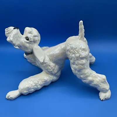 Kay Finch California Pottery Playful Poodle Dog Figurine #5204 Crouching Pose • $225