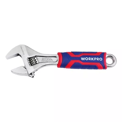 WORKPRO 6-inch Adjustable Wrench Wide Jaw Opening Cr-V Steel W/ Metric/SAE Scale • $17.99