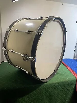 White Marching Bass Drum Slingerland? 25” Outer Rim To Rim 16.5” Wide  • $150