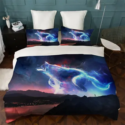 £20.39 • Buy 3D Bedding Set Cool Wolf Printing Bed Set  Home Textiles Quilt Covers